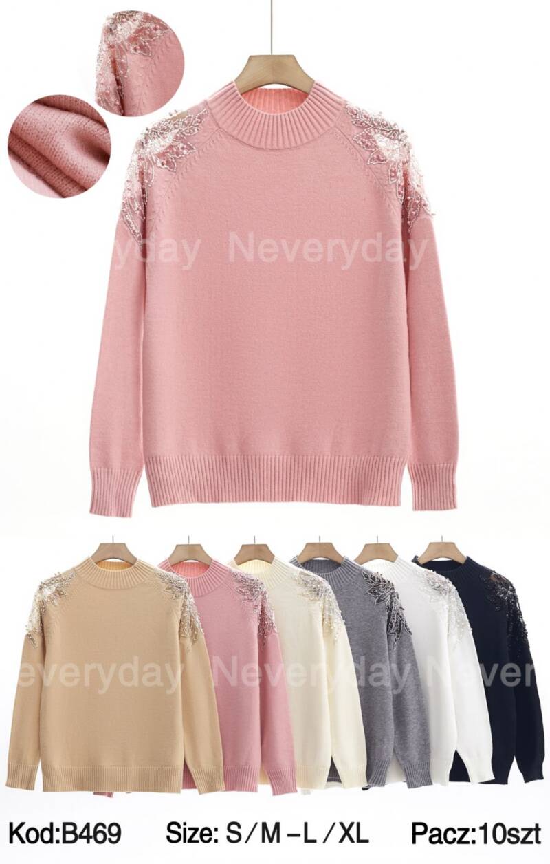 Swetry damskie Roz S/M-L/XL, Mix Kolor .Paczka 10 szt